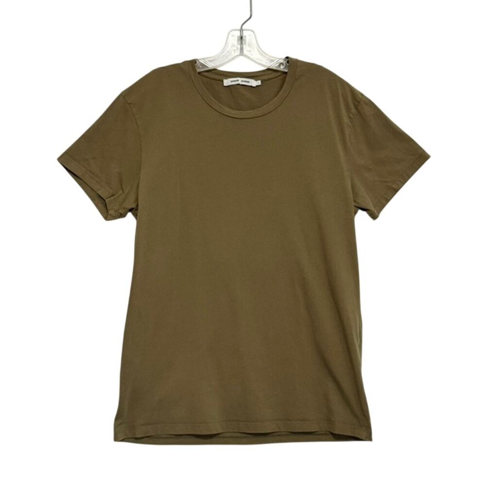 Samsoe Samsoe Kronos Crew Neck T-Shirt Short Sleeve Covert Green Mens Large